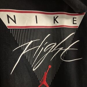 Nike Black Hoodie with Red and White Logo